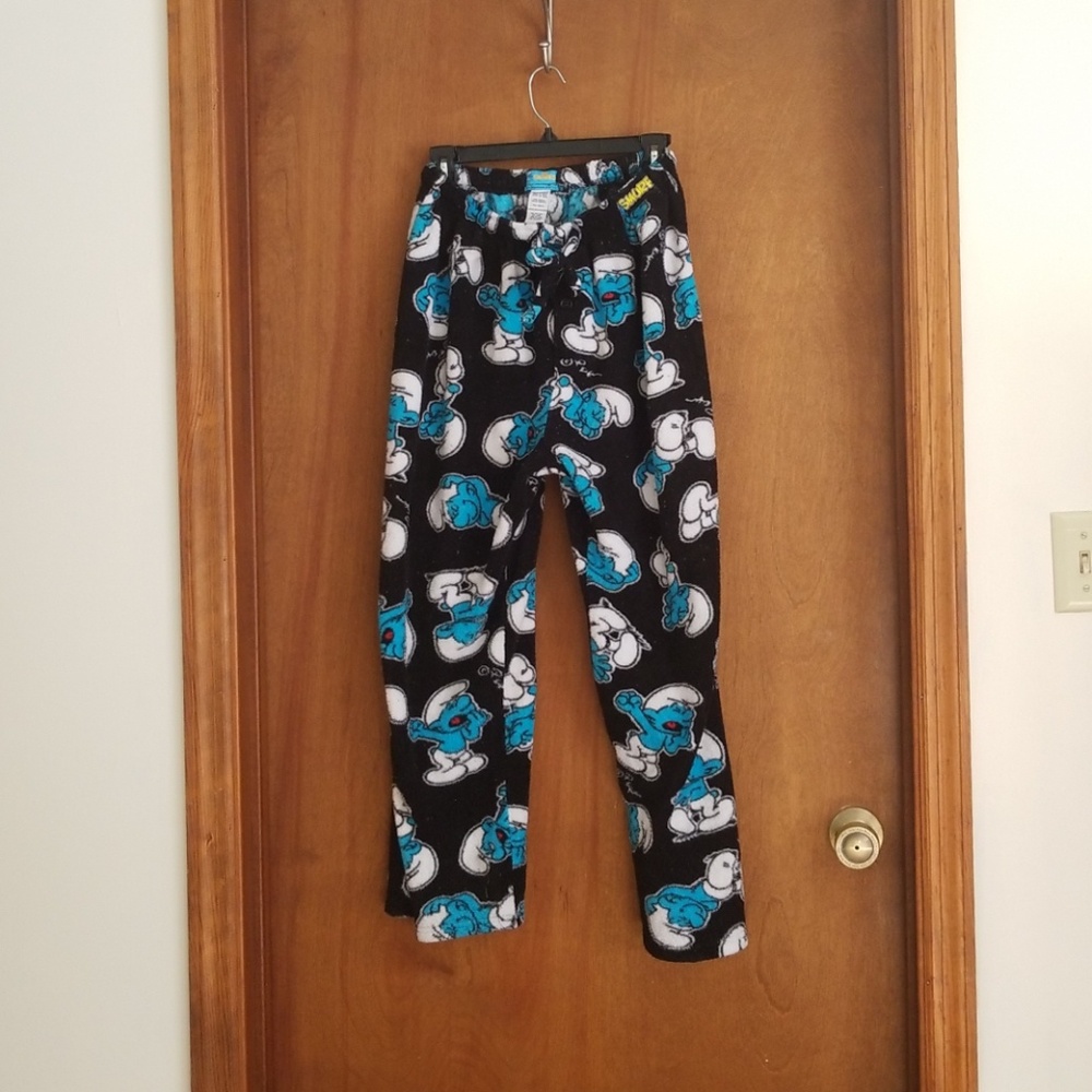 Plush Smurf pajama pants